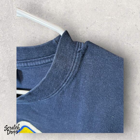 VTG Popmart U2 T-Shirt Large Blue Graphic Tee Band Merch Retro Concert Apparel - Picture 4 of 5